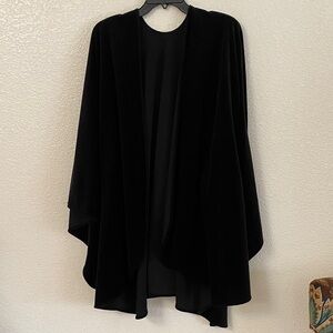 Plus Size Black Velvet Wrap/Cape